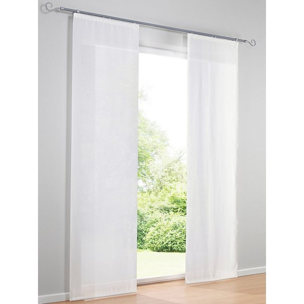 heine Gardine Schiebevorhang (1 St), Klettschiene, halbtransparent, Schiebevorhang
