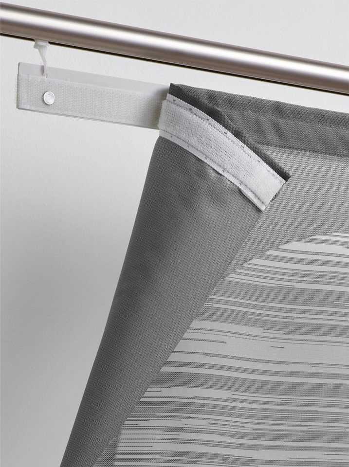 heine Gardine Schiebevorhang (1 St), Klettschiene, halbtransparent – Bild 3 von 4