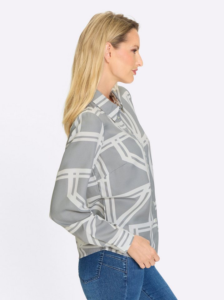 heine Klassische Bluse Druck-Bluse Langarm – Bild 5 von 5