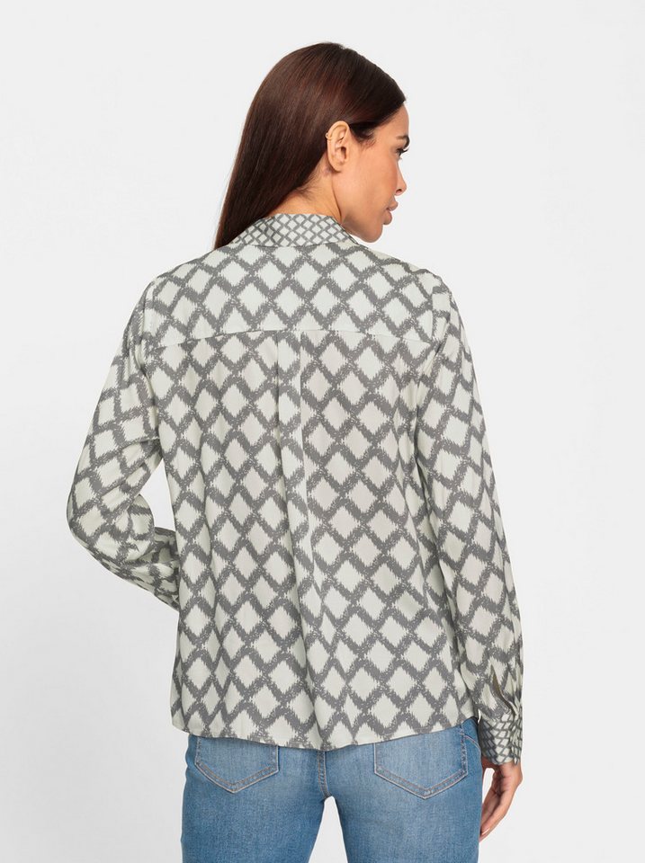 heine Klassische Bluse Druck-Bluse Langarm – Bild 3 von 4