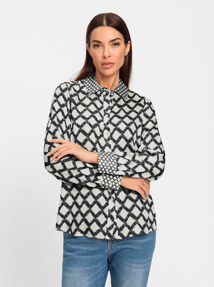 heine Klassische Bluse Druck-Bluse Langarm – Bild 2 von 3