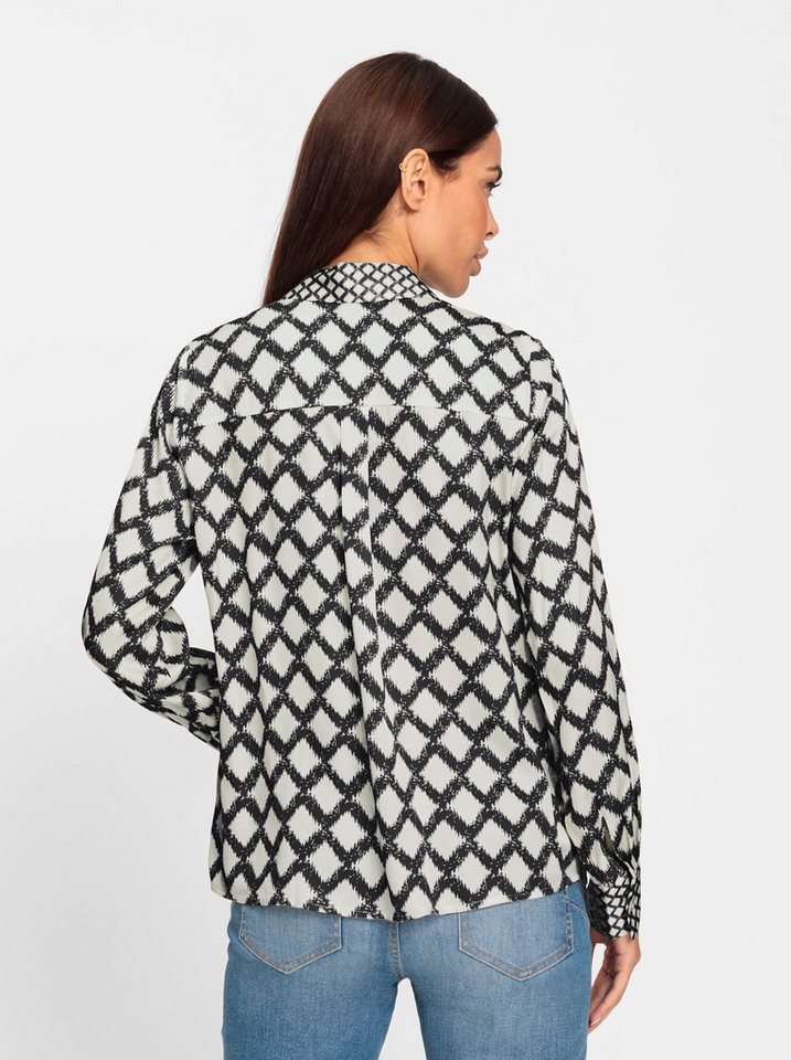 heine Klassische Bluse Druck-Bluse Langarm – Bild 3 von 3