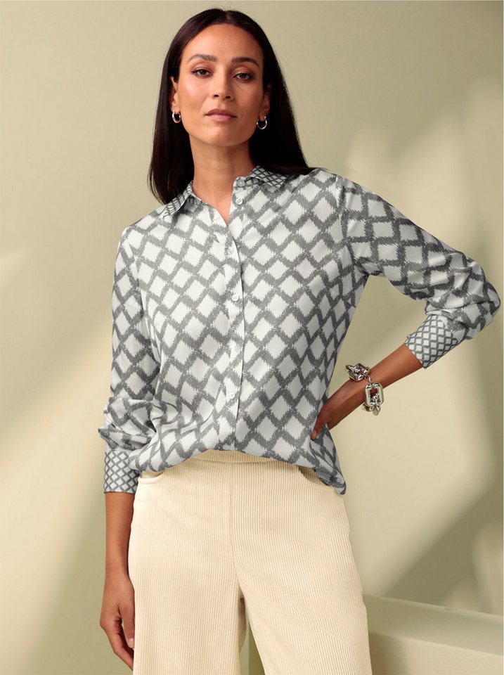 heine Klassische Bluse Druck-Bluse Langarm – Bild 4 von 4