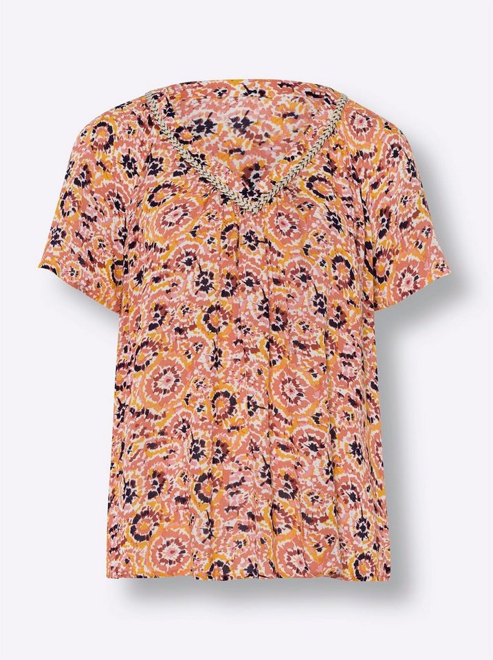 heine Klassische Bluse Druckbluse Kurzarm – Bild 4 von 4