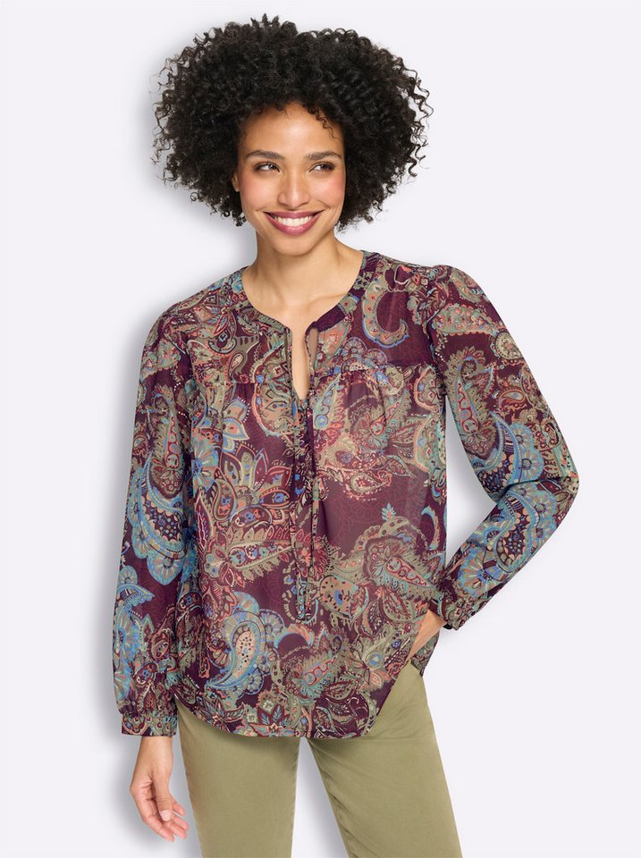 heine Klassische Bluse Druckbluse Langarm – Bild 2 von 5