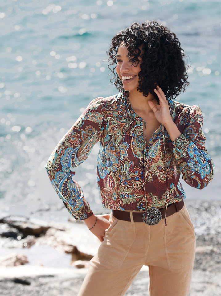 heine Klassische Bluse Druckbluse Langarm – Bild 4 von 5
