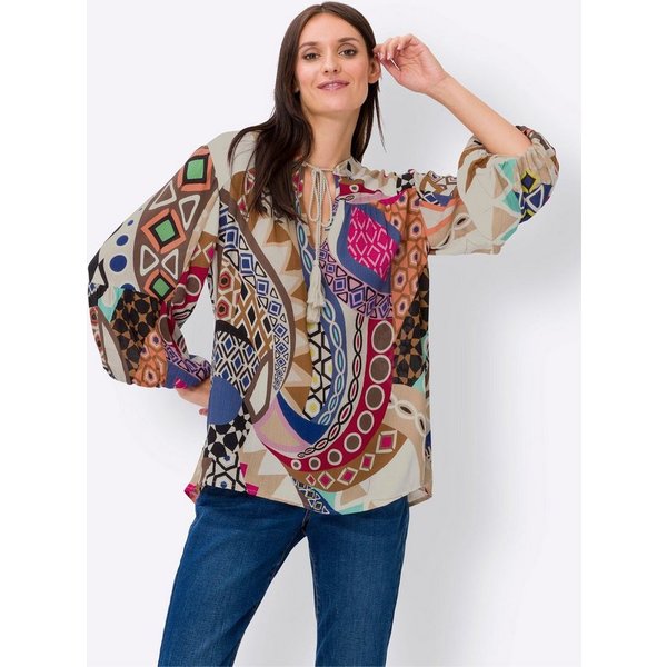 heine Klassische Bluse Druckbluse Langarm