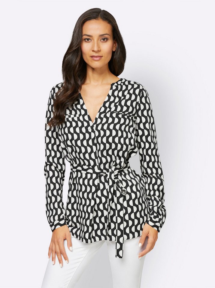 heine Klassische Bluse Druckbluse Langarm – Bild 4 von 5