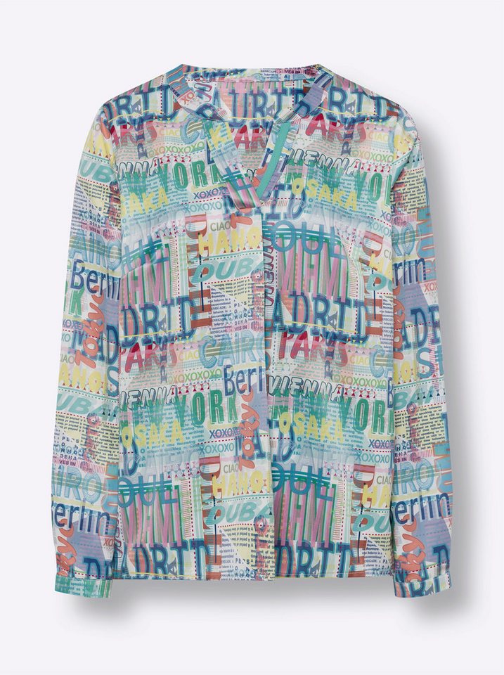 heine Klassische Bluse Druckbluse Langarm – Bild 4 von 4