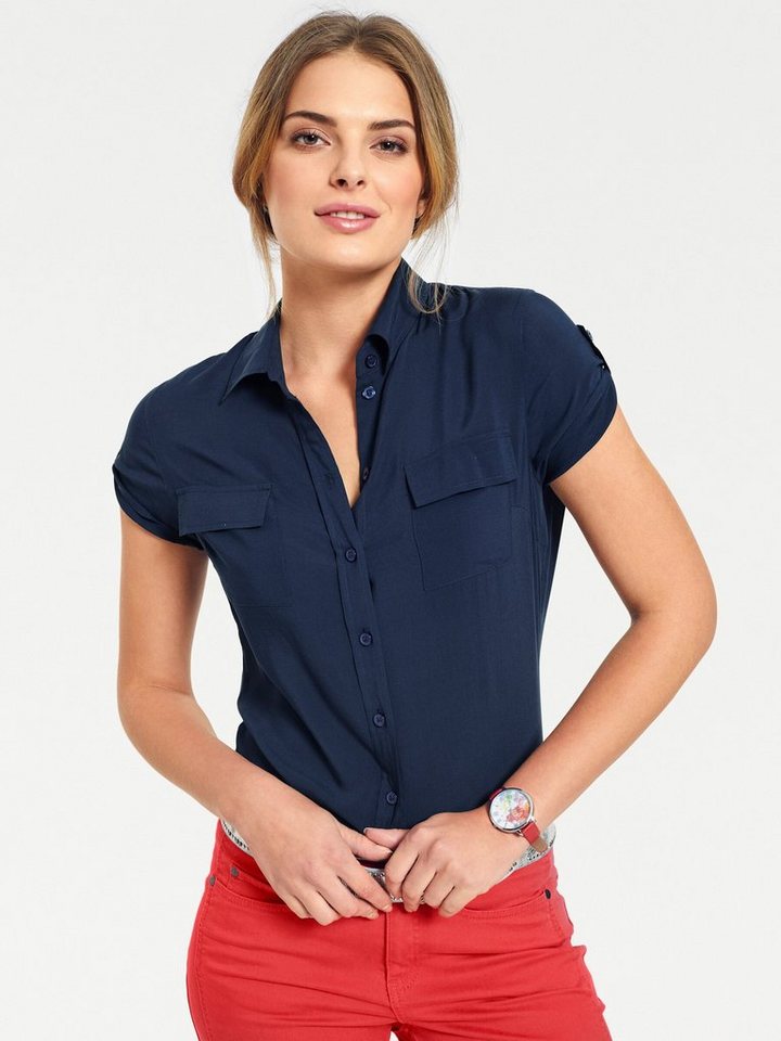 heine Klassische Bluse Hemdbluse Kurzarm – Bild 3 von 5