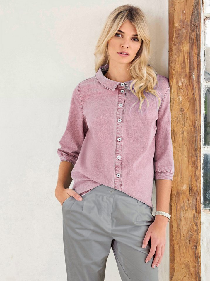 heine Klassische Bluse Jeansbluse 3/4-Arm – Bild 3 von 4