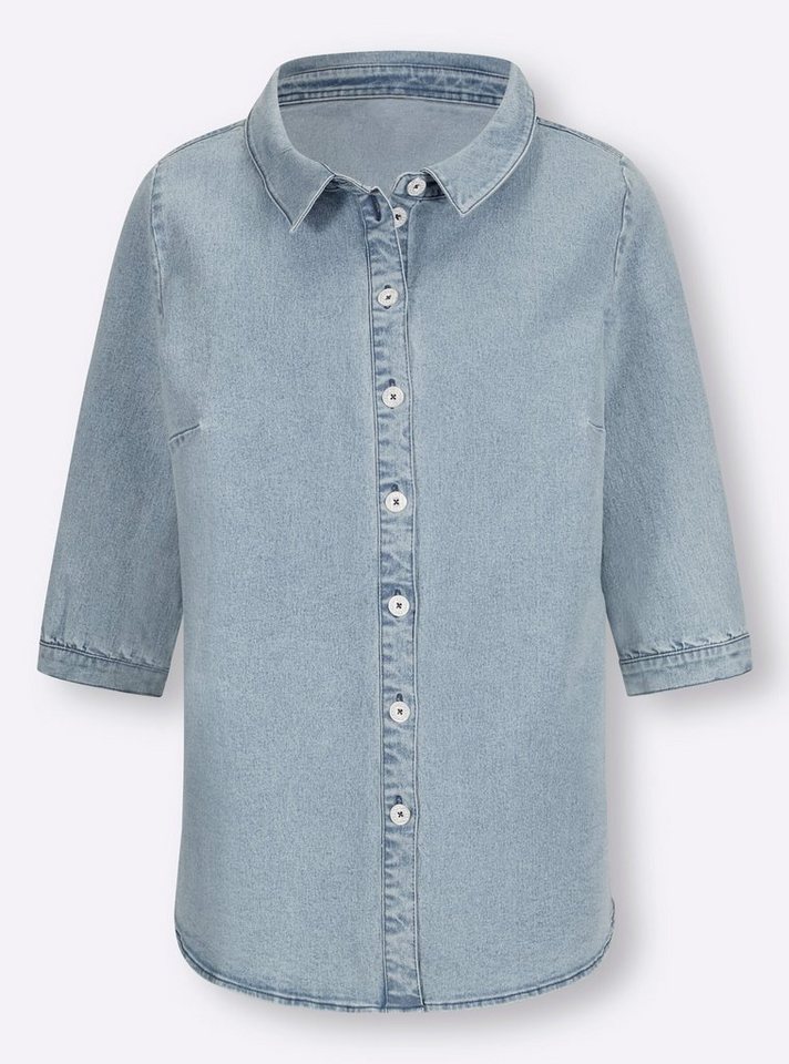 heine Klassische Bluse Jeansbluse 3/4-Arm – Bild 4 von 4