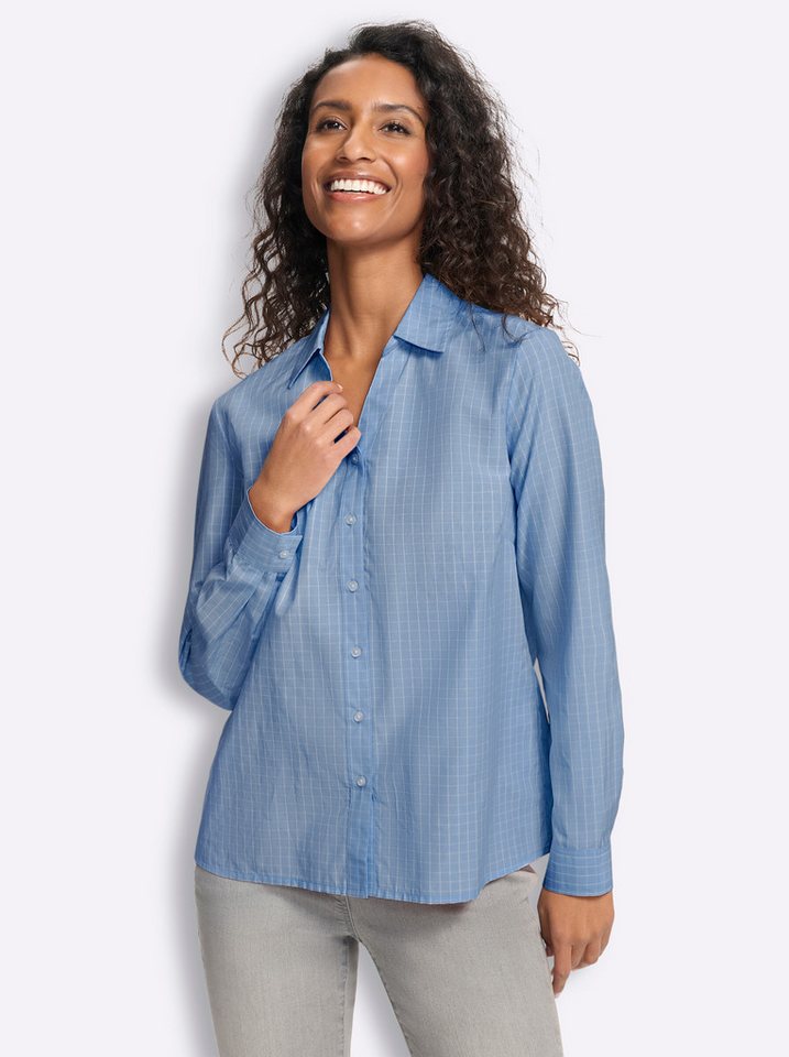 heine Klassische Bluse Karo-Bluse Langarm – Bild 2 von 5