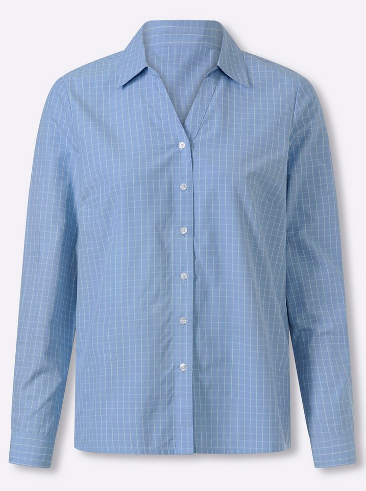 heine Klassische Bluse Karo-Bluse Langarm – Bild 5 von 5