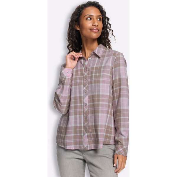 heine Klassische Bluse Karo-Bluse Langarm