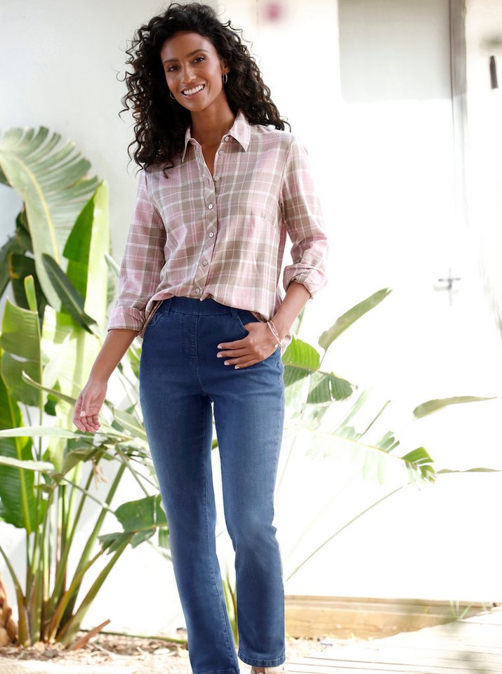 heine Klassische Bluse Karo-Bluse Langarm – Bild 3 von 5