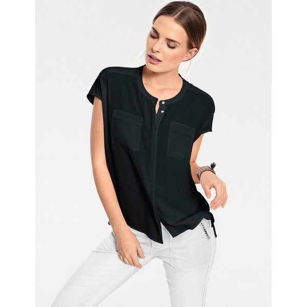 heine Klassische Bluse Oversized Bluse Kurzarm
