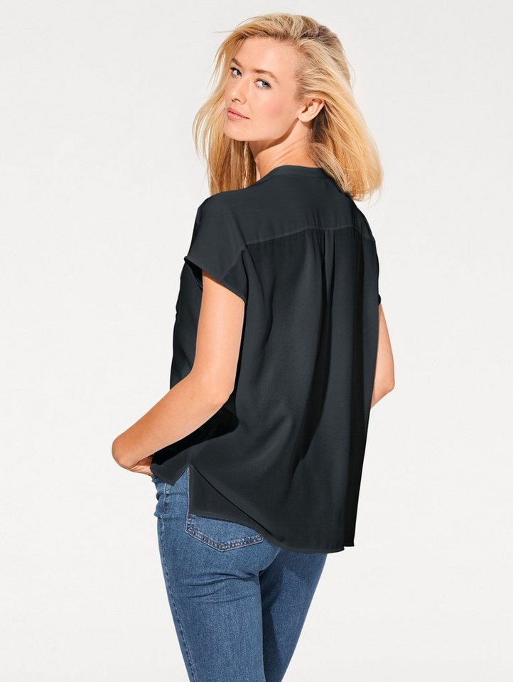 heine Klassische Bluse Oversized Bluse Kurzarm – Bild 2 von 4