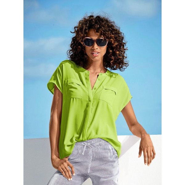 heine Klassische Bluse Oversized Bluse Kurzarm