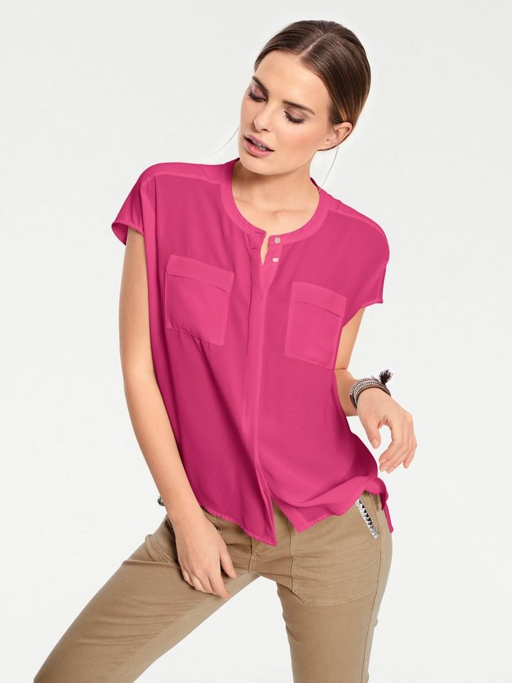 heine Klassische Bluse Oversized Bluse Kurzarm – Bild 2 von 5