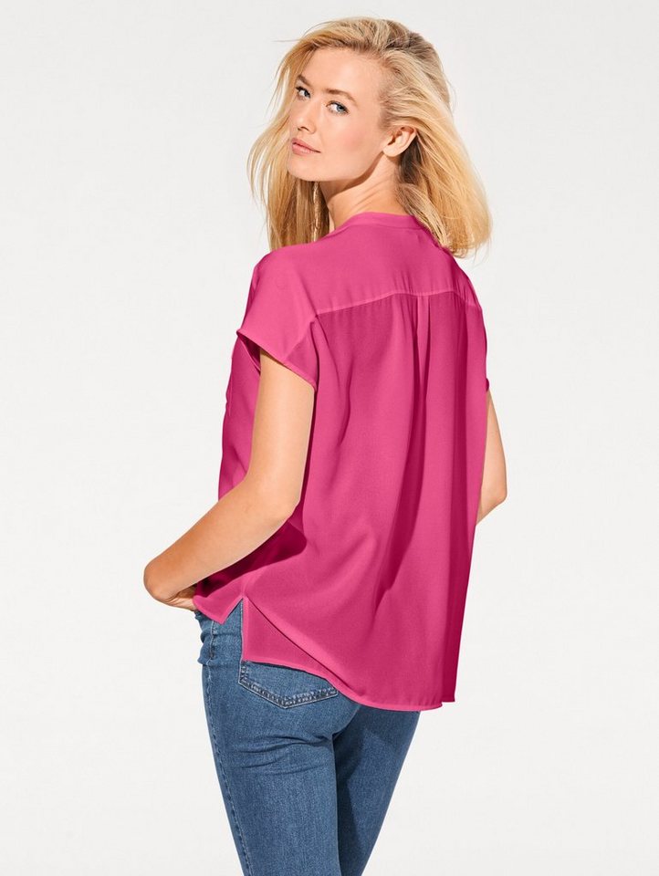 heine Klassische Bluse Oversized Bluse Kurzarm – Bild 3 von 5