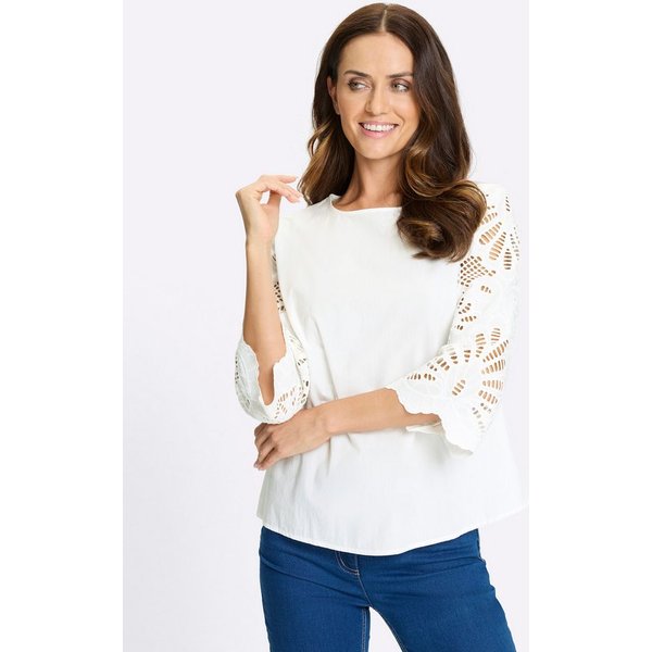 heine Klassische Bluse Spitzen-Bluse 3/4-Arm