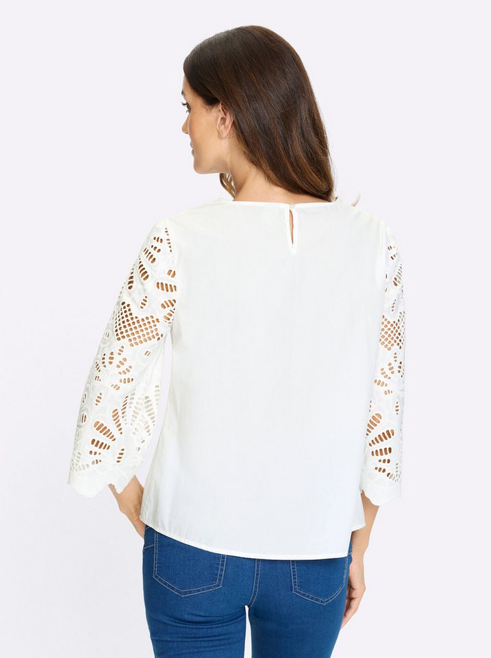 heine Klassische Bluse Spitzen-Bluse 3/4-Arm – Bild 2 von 5