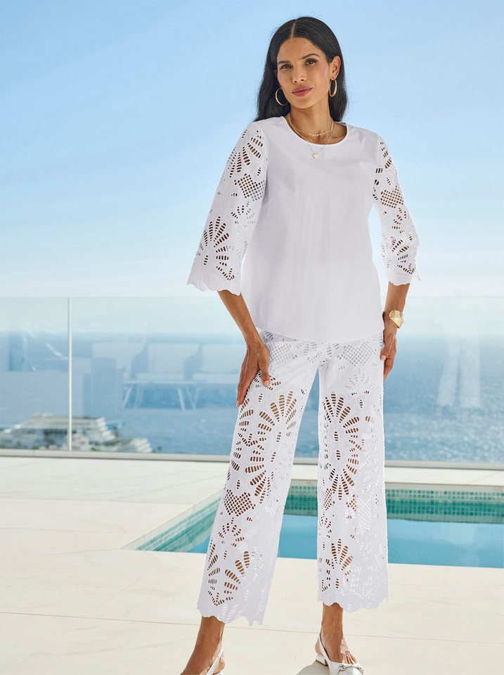heine Klassische Bluse Spitzen-Bluse 3/4-Arm – Bild 3 von 5