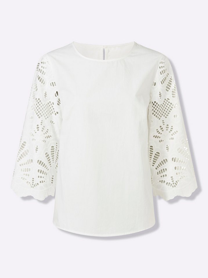 heine Klassische Bluse Spitzen-Bluse 3/4-Arm – Bild 5 von 5