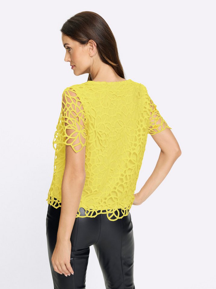 heine Klassische Bluse Spitzen-Bluse Kurzarm – Bild 2 von 5