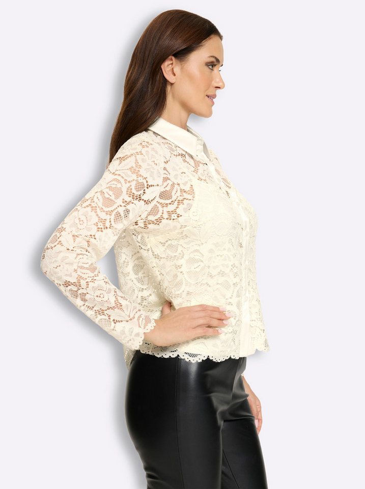 heine Klassische Bluse Spitzen-Bluse Langarm – Bild 5 von 5