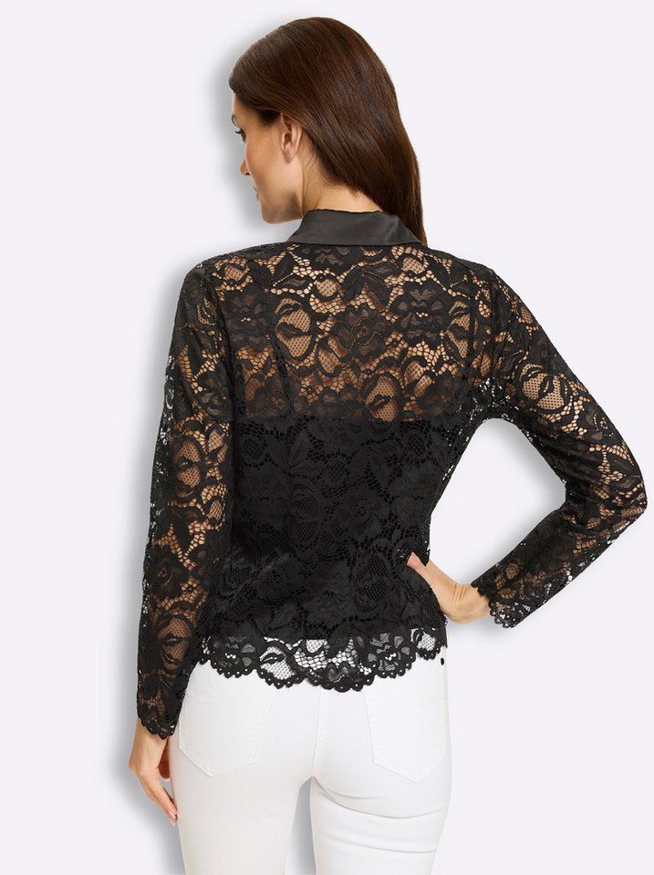 heine Klassische Bluse Spitzen-Bluse Langarm – Bild 2 von 5