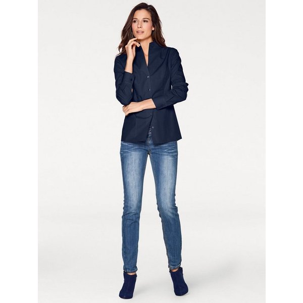heine Klassische Bluse Stehkragen-Bluse Langarm