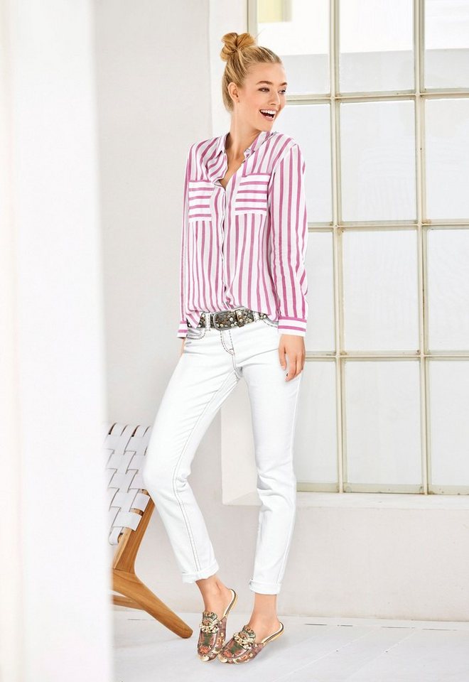 heine Klassische Bluse Streifenbluse Langarm – Bild 2 von 5
