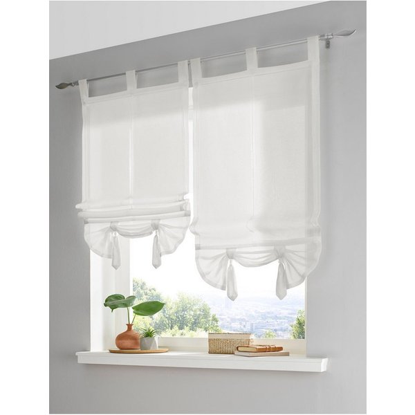 Rollo Raffrollo, heine, halbtransparent, Schlaufen