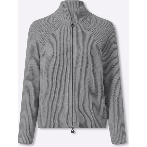 heine Strickjacke Strickjacke Langarm Grobstrick, Ripp