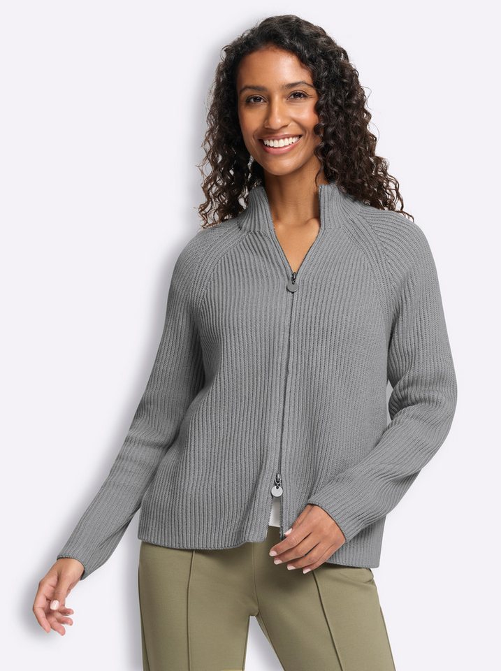 heine Strickjacke Strickjacke Langarm Grobstrick, Ripp – Bild 2 von 5