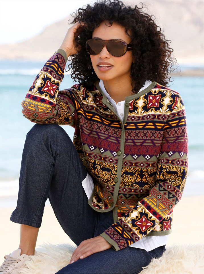 heine Strickjacke Strickjacke Langarm Jacquard – Bild 3 von 5