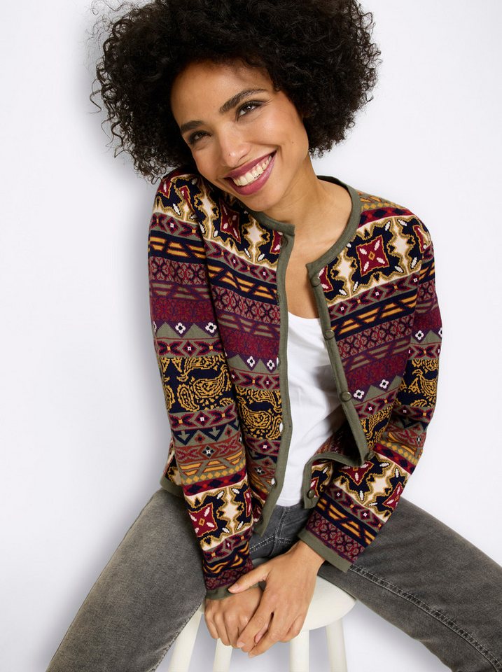 heine Strickjacke Strickjacke Langarm Jacquard – Bild 5 von 5