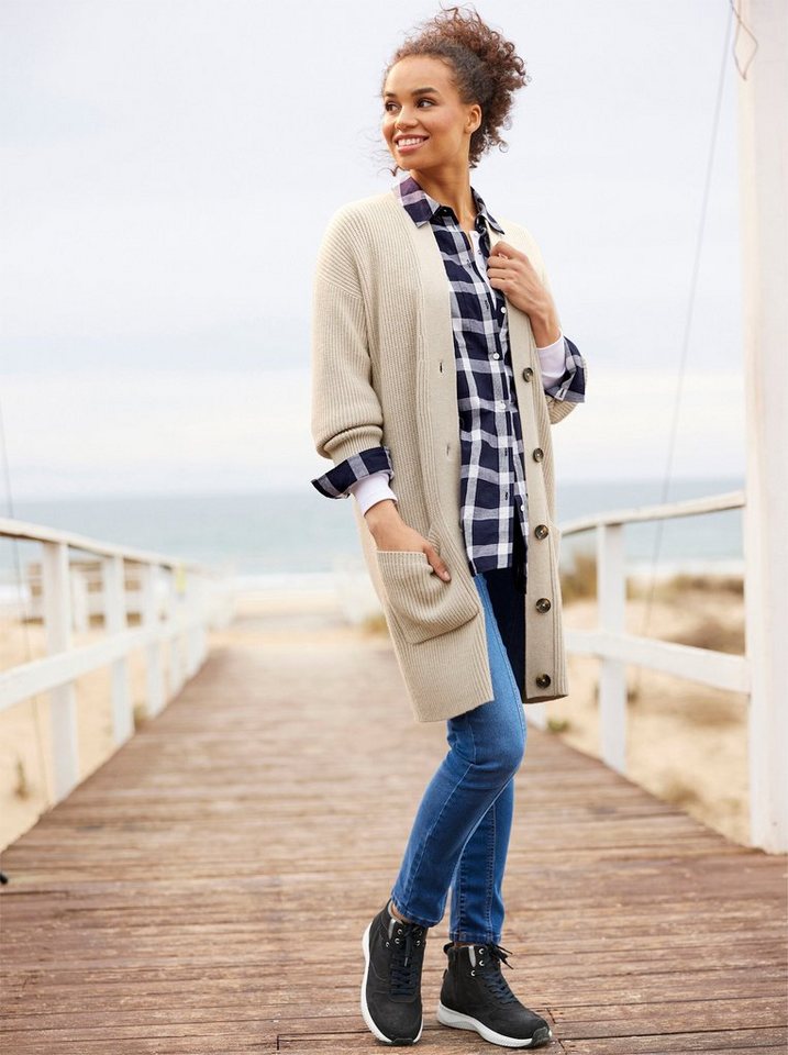 heine Strickjacke Strickjacke Langarm Perlfang – Bild 3 von 4