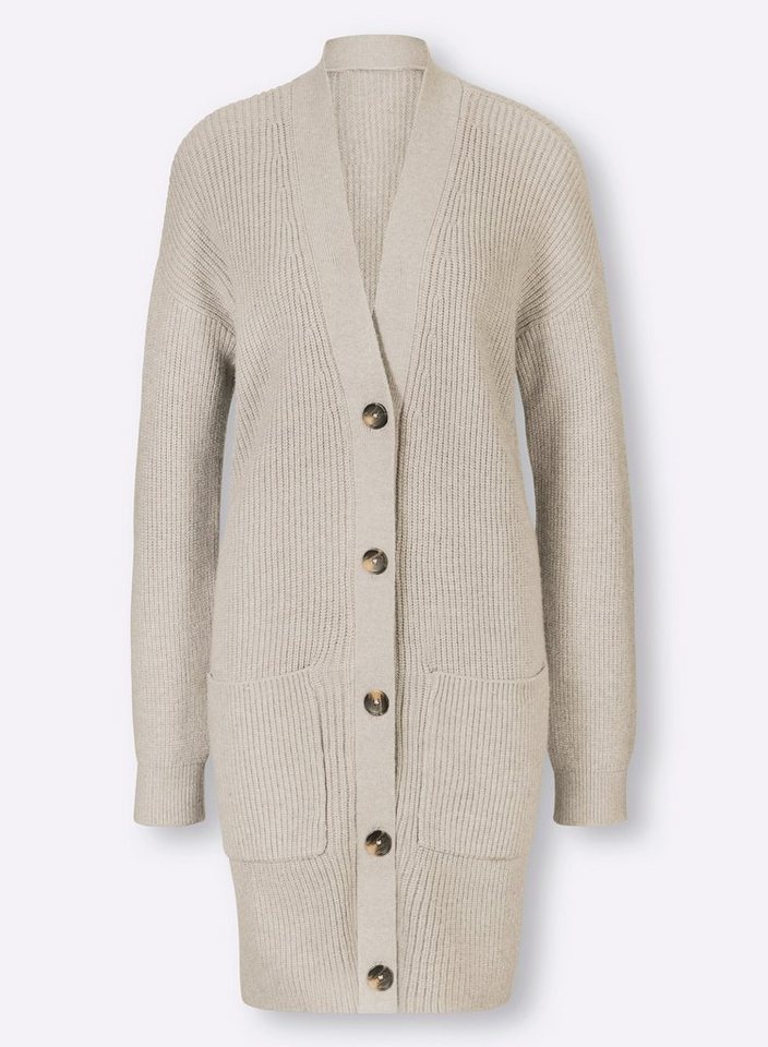 heine Strickjacke Strickjacke Langarm Perlfang – Bild 4 von 4