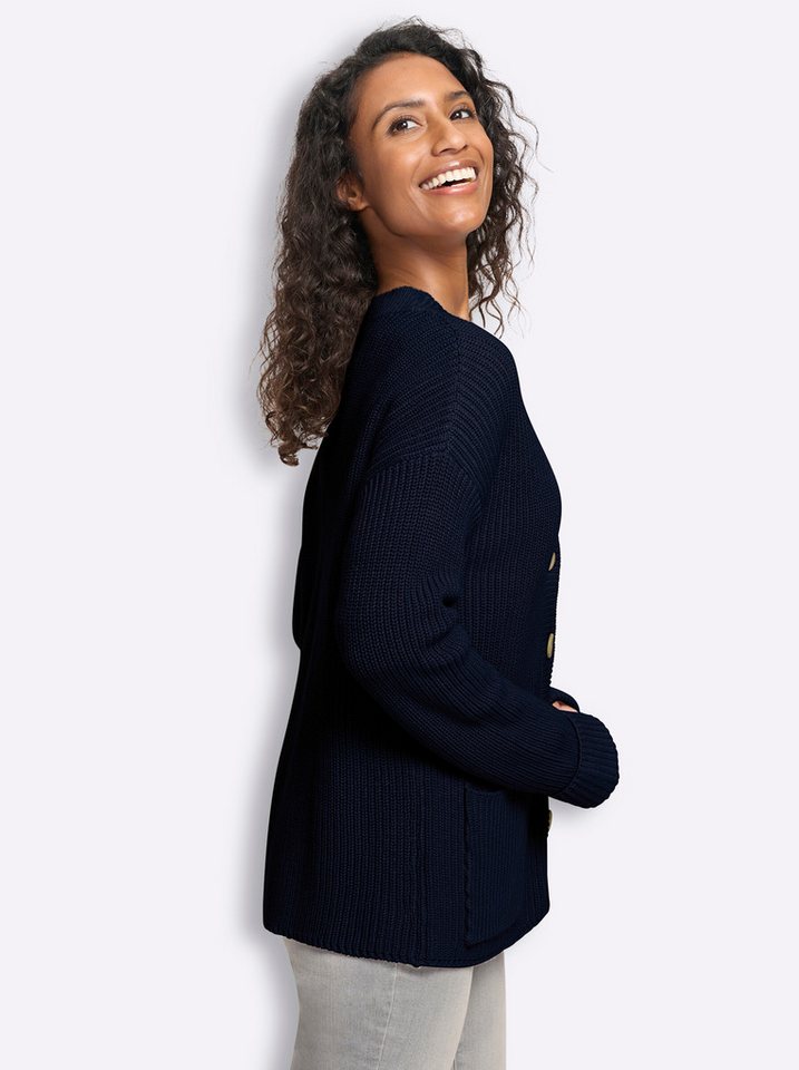 heine Strickjacke Strickjacke Langarm Ripp – Bild 3 von 5