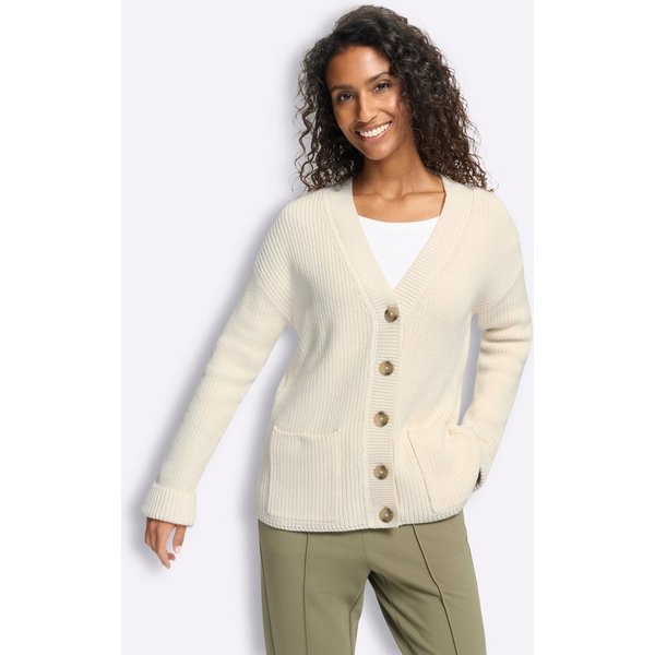 heine Strickjacke Strickjacke Langarm Ripp