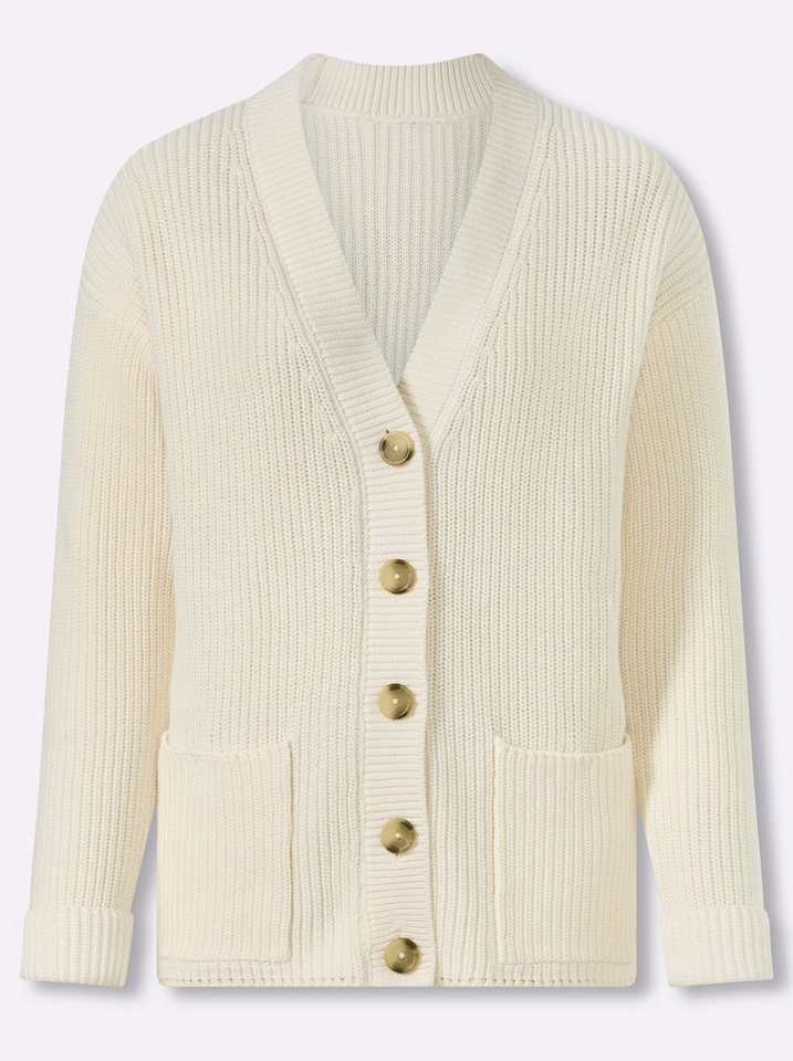 heine Strickjacke Strickjacke Langarm Ripp – Bild 3 von 5