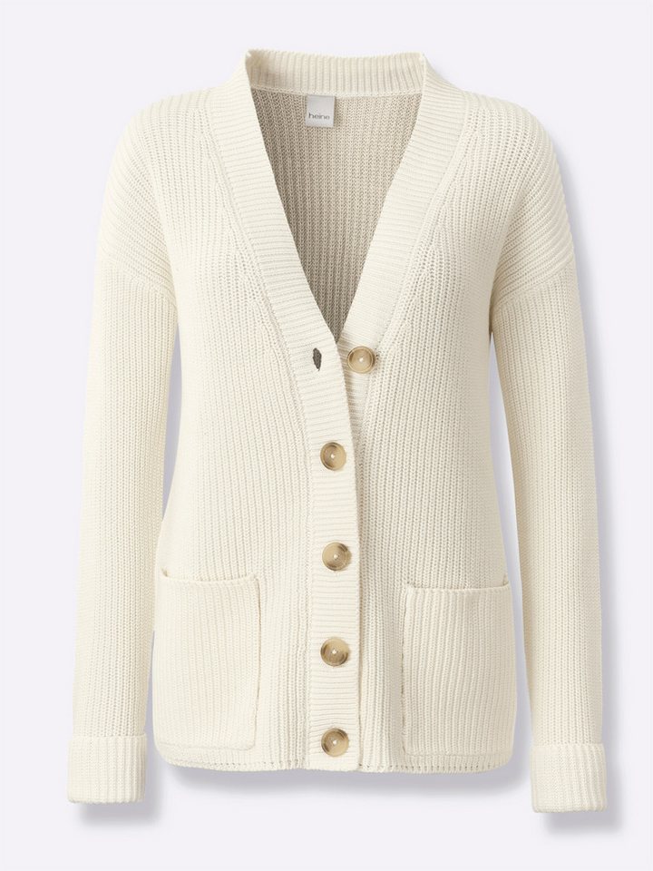 heine Strickjacke Strickjacke Langarm Ripp – Bild 4 von 5