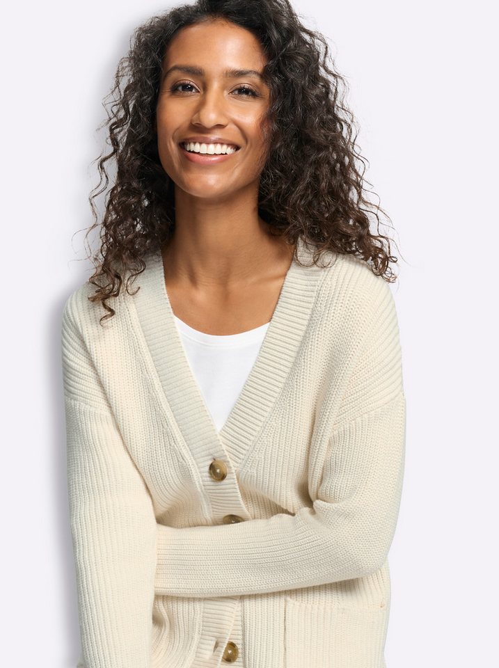 heine Strickjacke Strickjacke Langarm Ripp – Bild 5 von 5