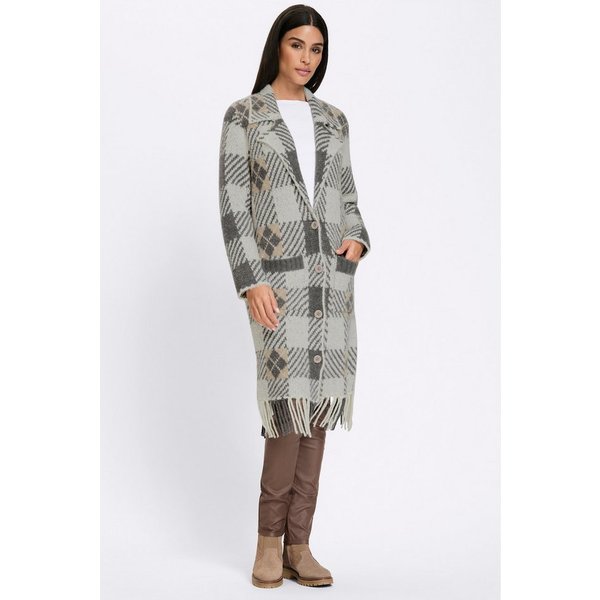 heine Strickjacke Long-Strickjacke Langarm Jacquard
