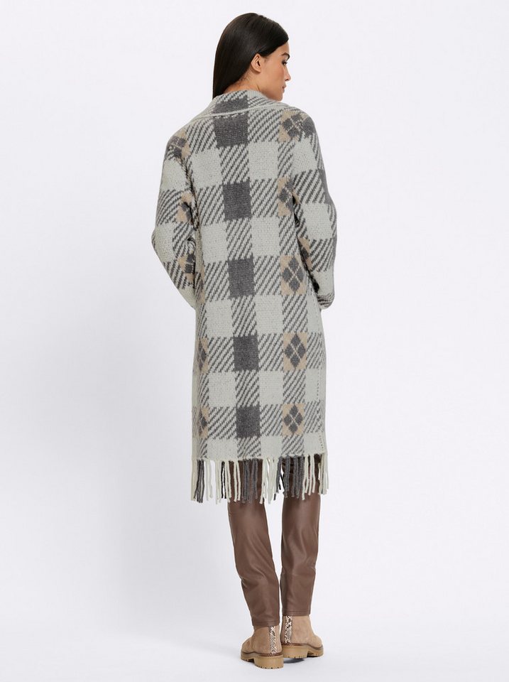 heine Strickjacke Long-Strickjacke Langarm Jacquard – Bild 2 von 5