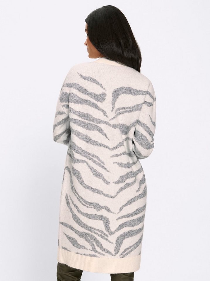 heine Strickjacke Strickmantel Langarm Jacquard – Bild 2 von 5