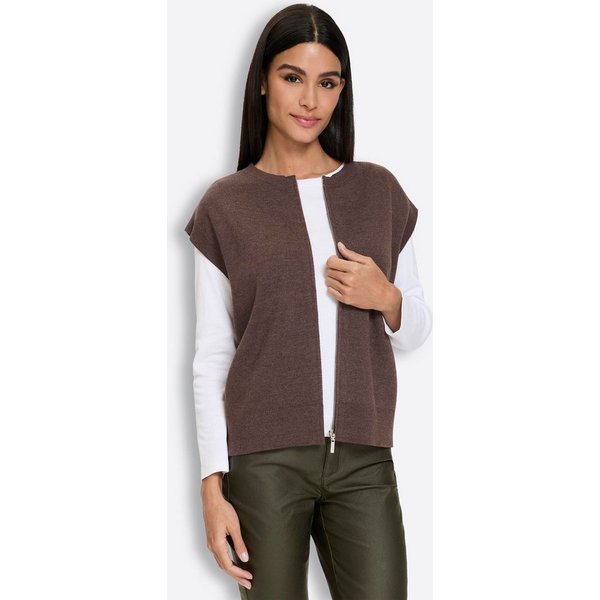 heine Strickjacke Strickweste Ärmellos Feinstrick, Milano-Ripp